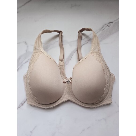Wacoal Retro Chic Contour Beige Full Coverage Underwire Lined 853186 Bra 34DD - Picture 1 of 9